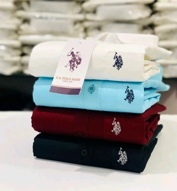 USPOLO 4 Pc Combo Cotton Regular Fit Shirt