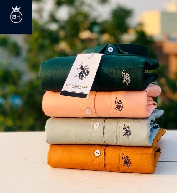 USPOLO 4 Pc Combo Cotton Regular Fit Shirt