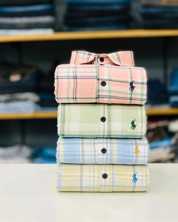 Latest RL Polo Check Shirt (Combo Of 4 Shirt)